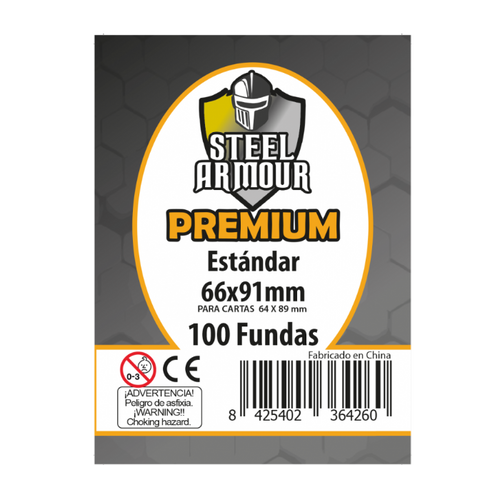 Steel Armour: 100 Fundas tamaño Estándar Premium (66x91mm)