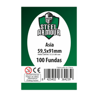 Steel Armour: 100 Fundas tamaño Asia (59,5x91mm)