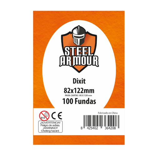 Steel Armour: 100 Fundas tamaño Dixit (82x122mm)