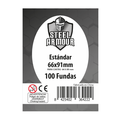 Steel Armour: 100 Fundas tamaño Estándar (66x91mm)