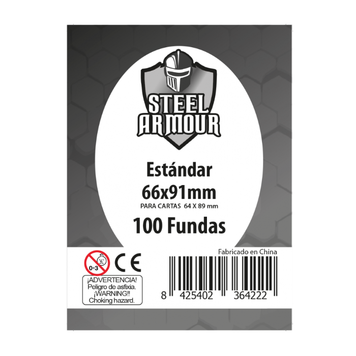 Steel Armour: 100 Fundas tamaño Estándar (66x91mm)