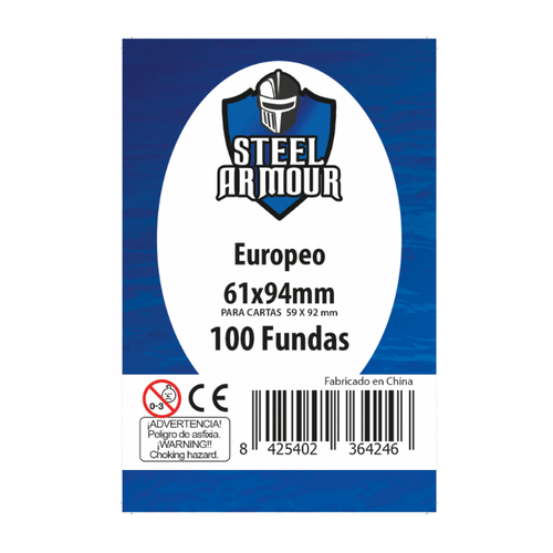 Steel Armour: 100 Fundas tamaño Euro (61x94mm)