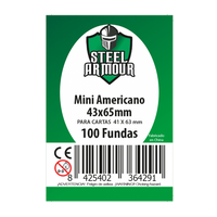 Steel Armour: 100 Fundas tamaño Mini Americano (43x65mm)