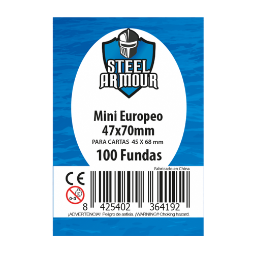 Steel Armour: 100 Fundas tamaño Mini Euro (47x70mm)