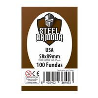 Steel Armour: 100 Fundas tamaño USA (58x89mm)