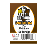 Steel Armour: 100 Fundas tamaño USA Premium (58x89mm)