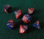 Set de dados RPG Clásico Azul y Rojo (7 unid.)