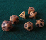 Set de dados RPG Clásico Ambar (7 unid.)