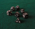 Set de dados RPG Clásico Negros (7 unid.)
