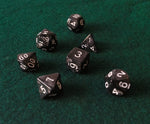 Set de dados RPG Clásico Negros (7 unid.)