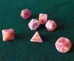 Set de dados RPG Clásico Purpura y Rosa (7 unid.)