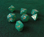 Set de dados RPG Clásico Verde Esmeralda (7 unid.)