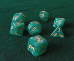 Set de dados RPG Clásico Verde Esmeralda (7 unid.)