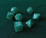 Set de dados RPG Clásico Verde Esmeralda (7 unid.)