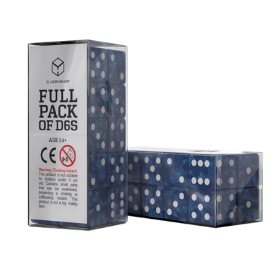 Q- Workshop Dados D6 Full Pack Azul (20 unidades)