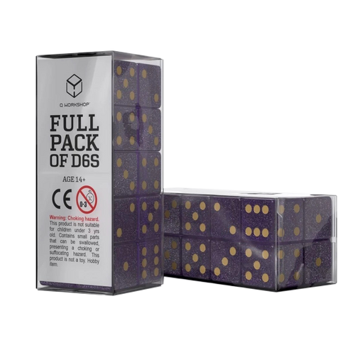 Q- Workshop Dados D6 Full Pack Morado (20 unidades)