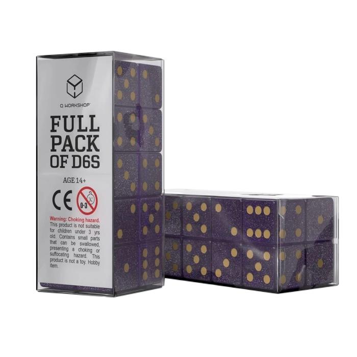 Q- Workshop Dados D6 Full Pack Morado (20 unidades)